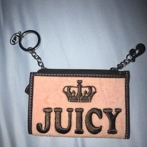 never used velvet pink juicy couture coin wallet!